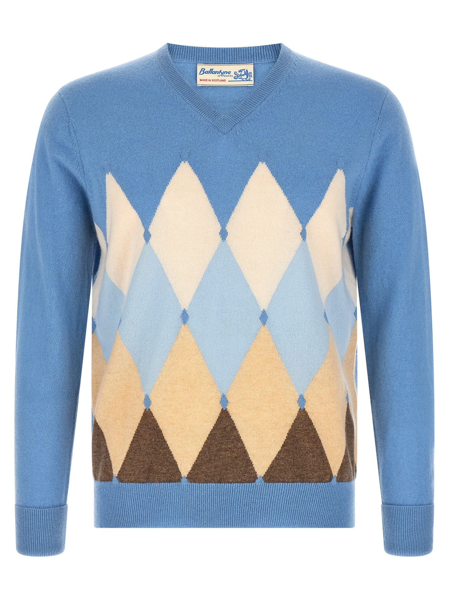 Ballantyne Blue Cashmere Cardigan