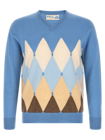 Ballantyne Blue Cashmere Cardigan