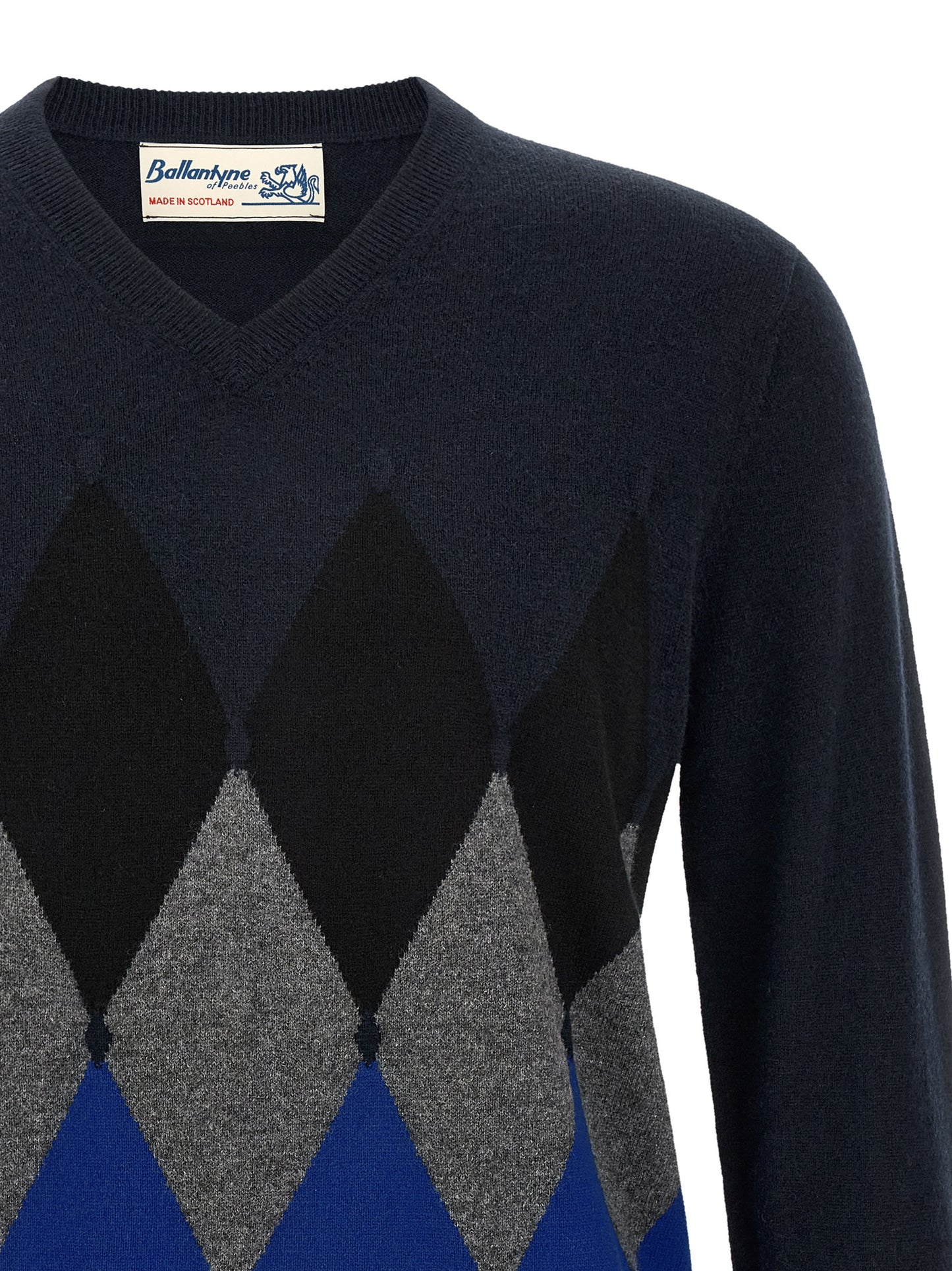 Ballantyne Blue Cashmere Cardigan