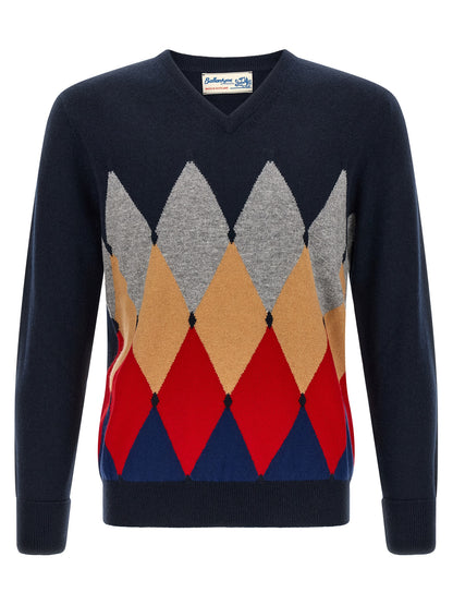 Ballantyne Blue Cashmere Cardigan