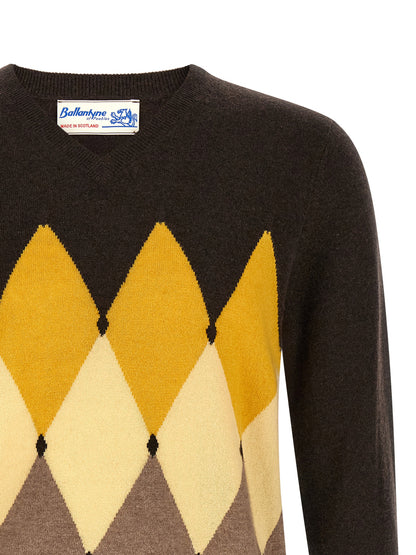 Ballantyne Brown Cashmere Cardigan