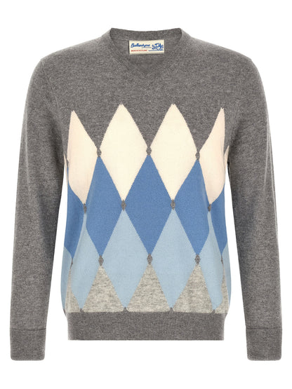 Ballantyne Gray Cashmere Cardigan