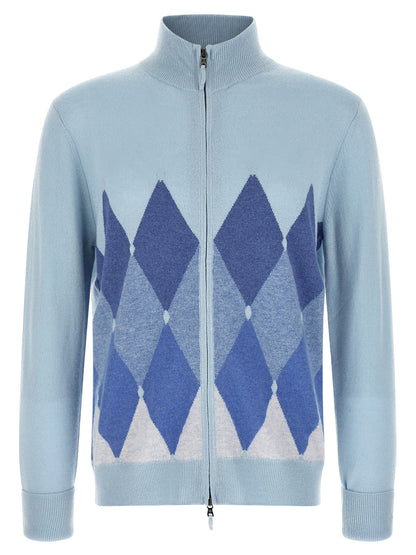 Ballantyne Blue Cashmere Cardigan
