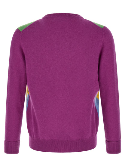 Ballantyne Purple Cashmere Cardigan
