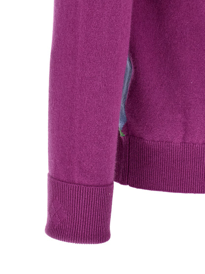 Ballantyne Purple Cashmere Cardigan