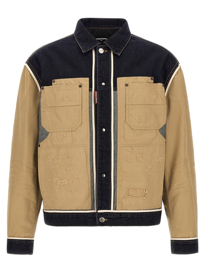 Dsquared² Beige Cotton Denim Jacket