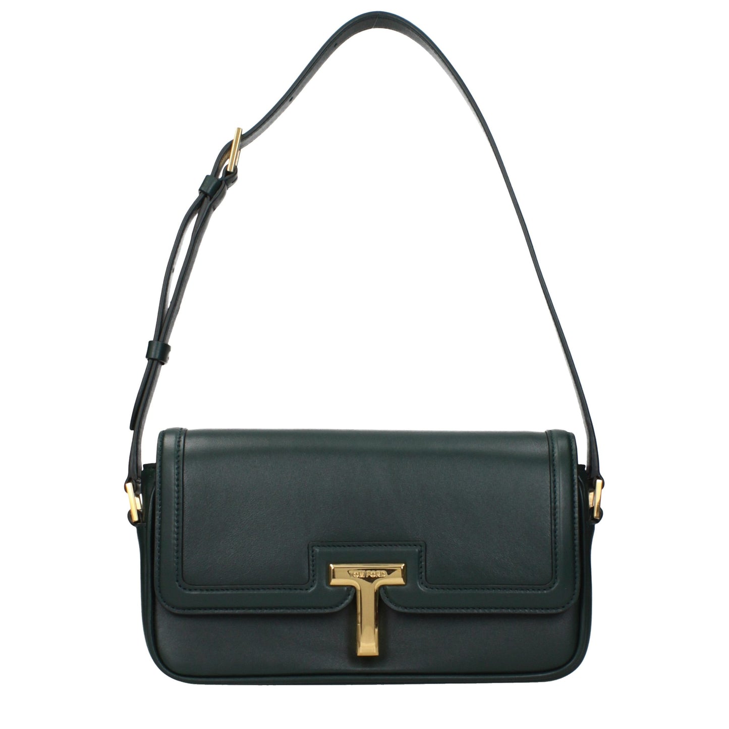 Tom Ford Green Leather Shoulder Bag