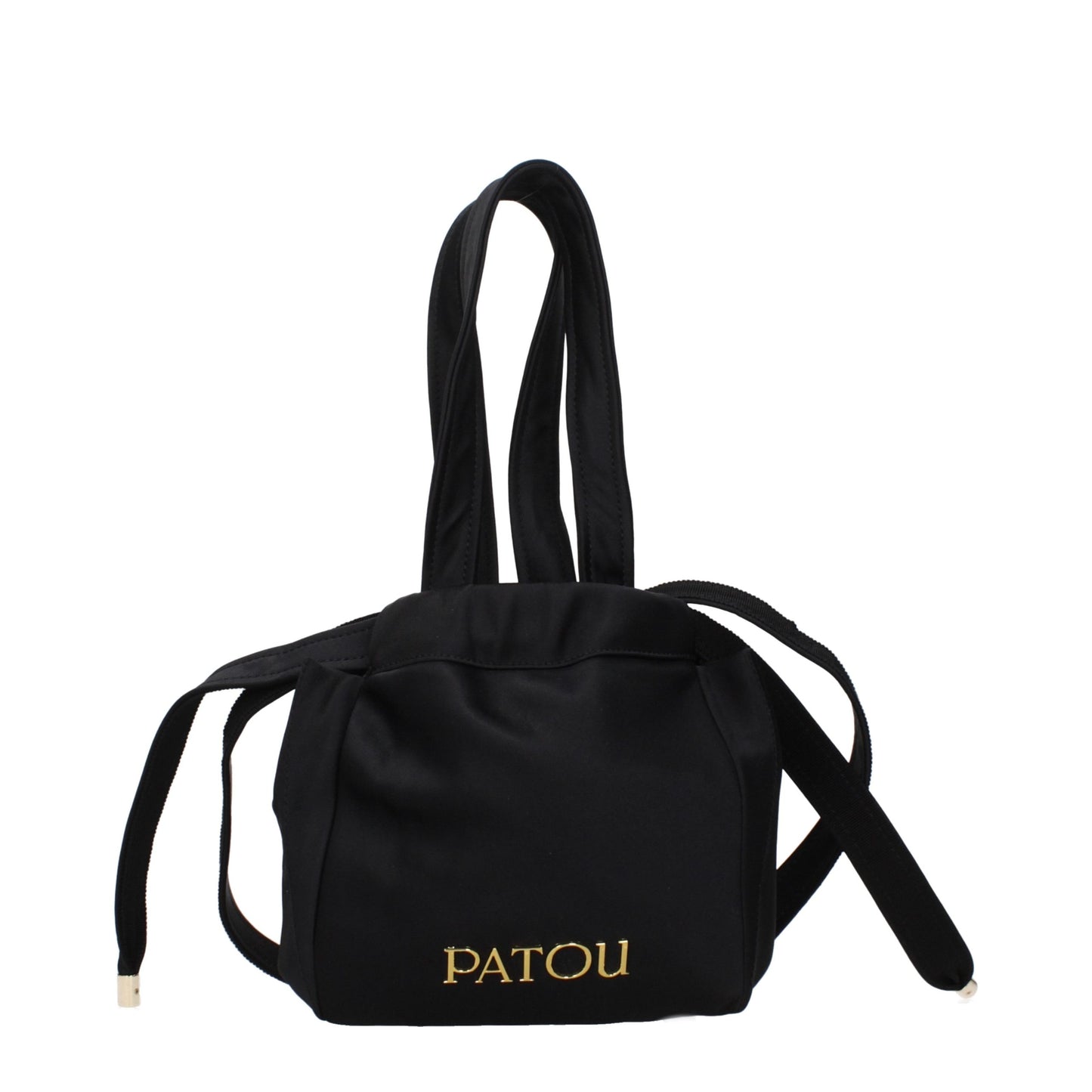 Patou Black Fabric Handbag