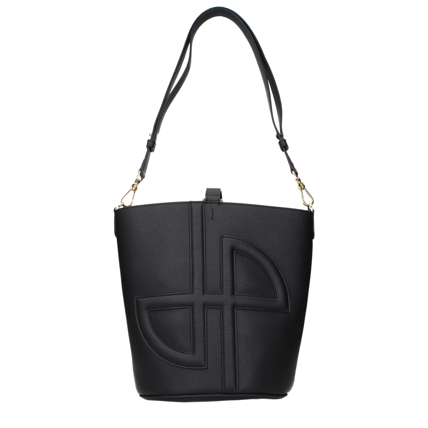 Patou Black Leather Crossbody Bag