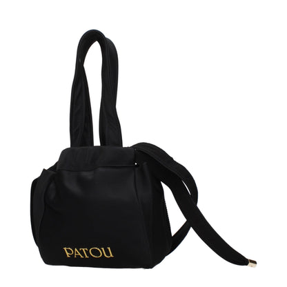 Patou Black Fabric Handbag