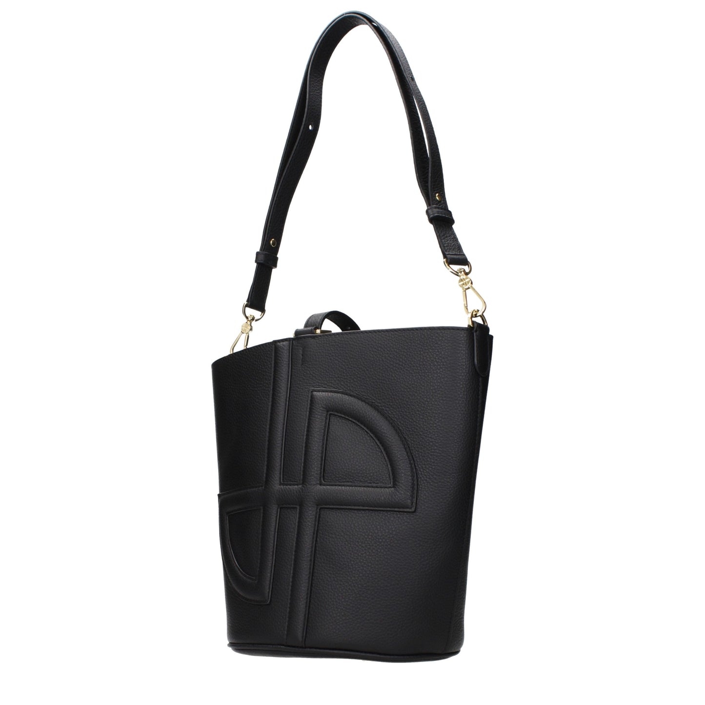 Patou Black Leather Crossbody Bag