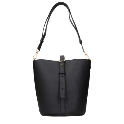 Patou Black Leather Crossbody Bag