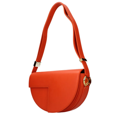 Patou Orange Leather Shoulder Bag