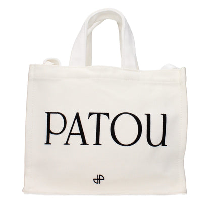 Patou White Cotton Handbag