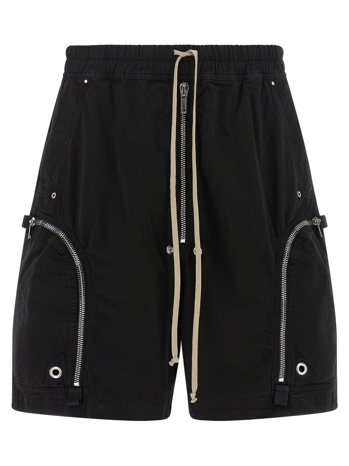 DRKSHDW Black Cotton Bermuda Shorts