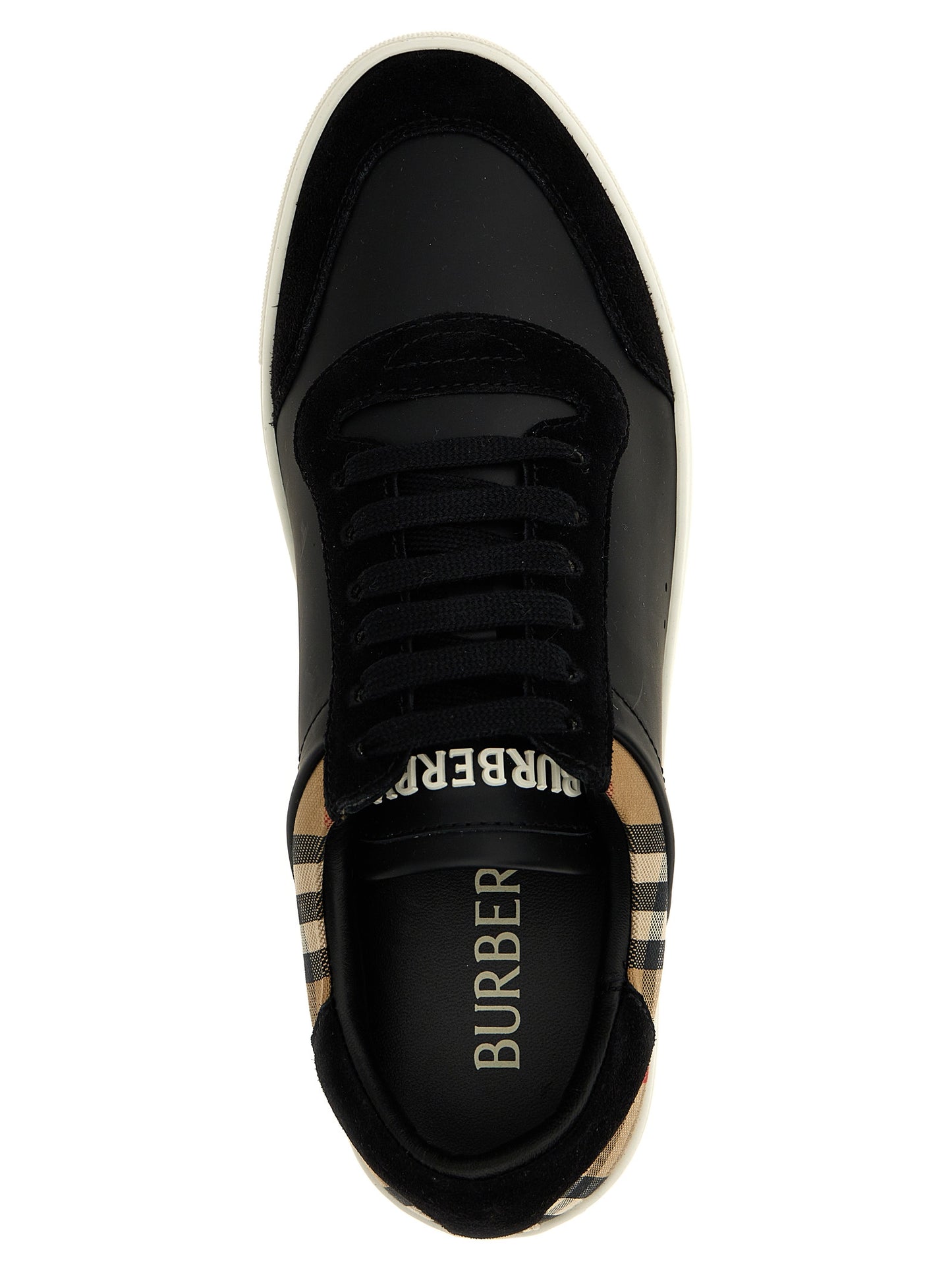 Burberry Black Calfskin Low Top Sneakers