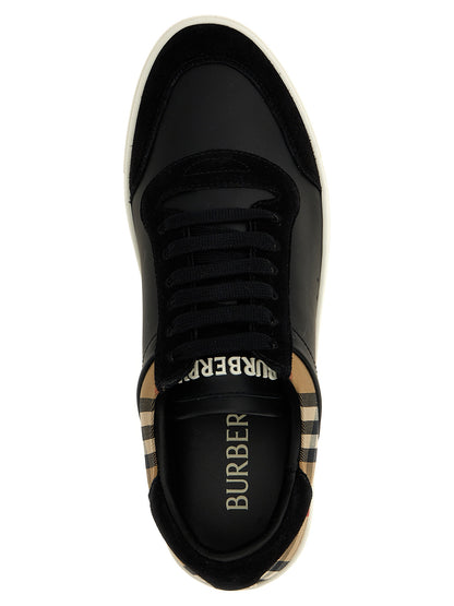 Burberry Black Calfskin Low Top Sneakers