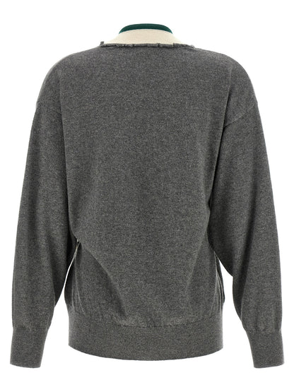 Dries Van Noten Gray Cashmere Cardigan