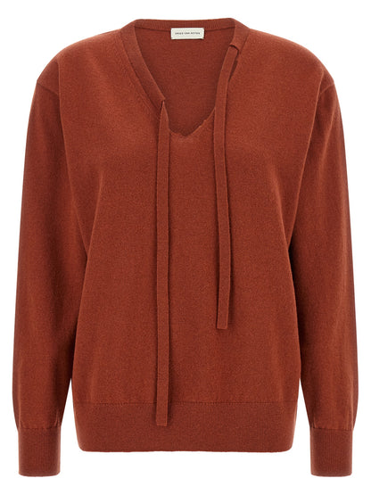 Dries Van Noten Red Cashmere Cardigan