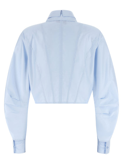Elisabetta Franchi Blue Cotton Blouse