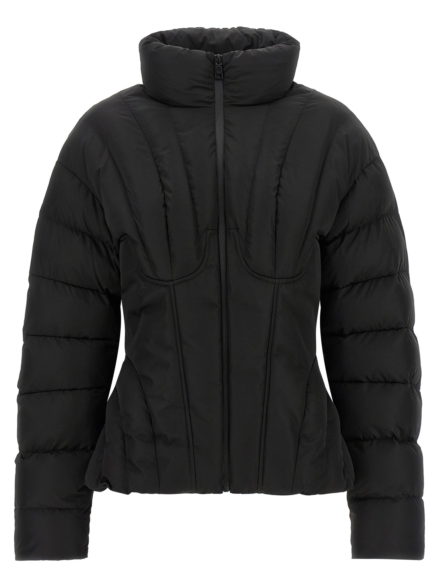 Elisabetta Franchi Black Polyester Full-Length Jacket