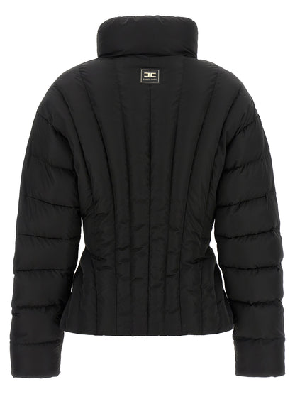 Elisabetta Franchi Black Polyester Full-Length Jacket