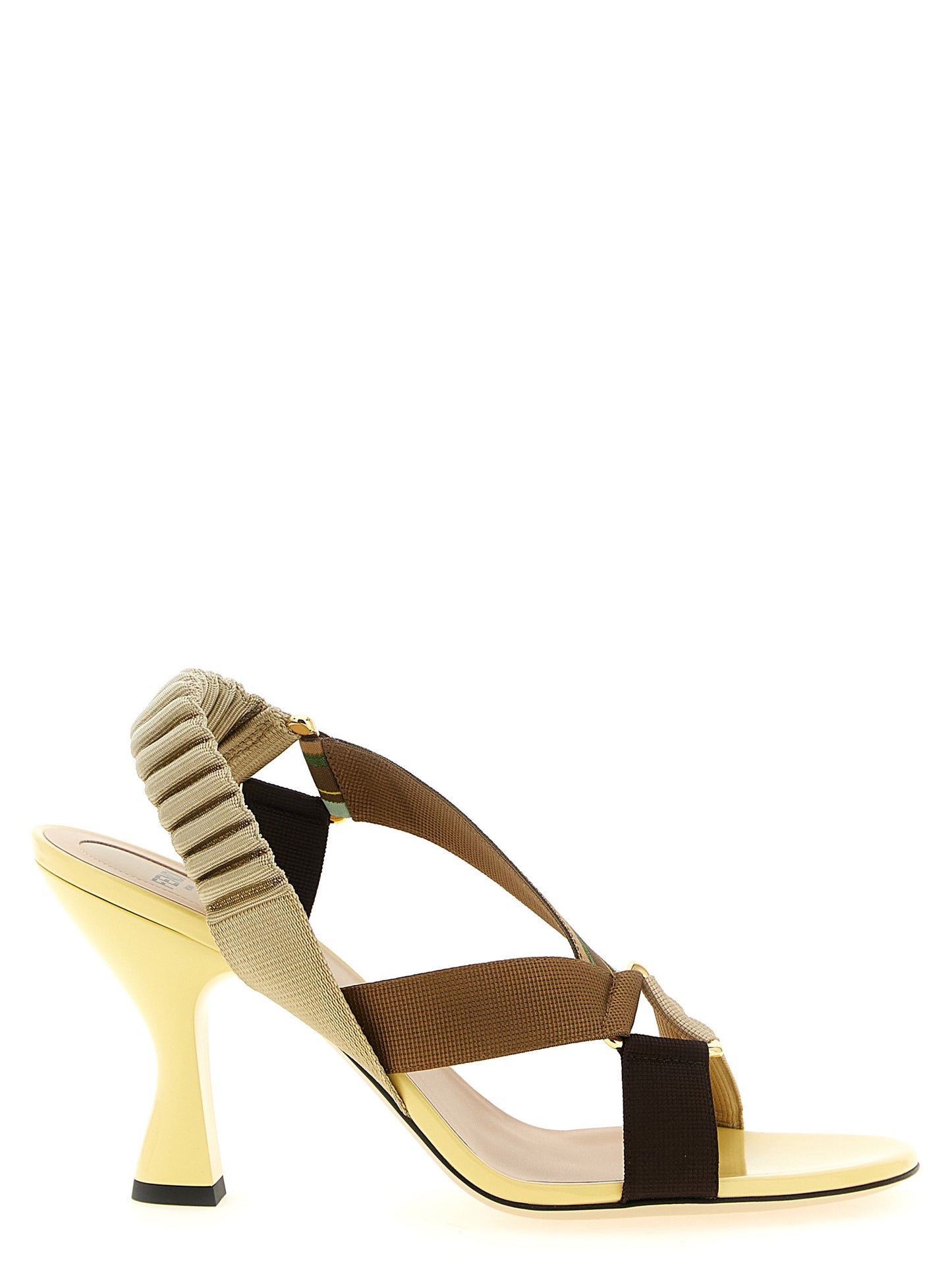 Fendi Multicolor Viscose Mid Heel Pumps