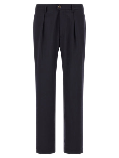 Incotex Blue Polyester Dress Pants