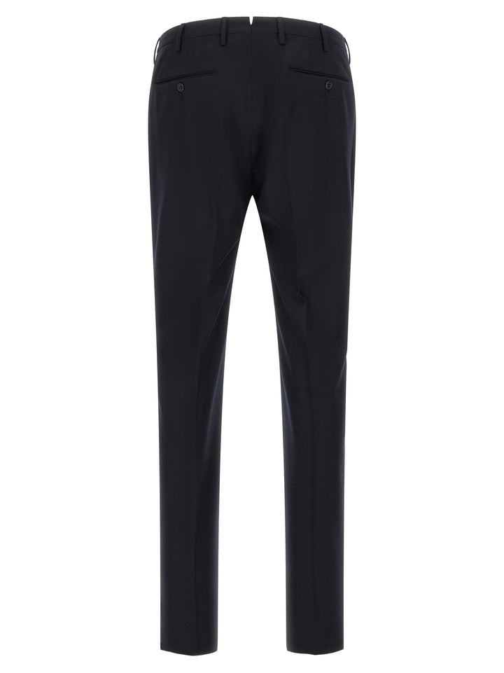 Incotex Blue Virgin Wool Dress Pants