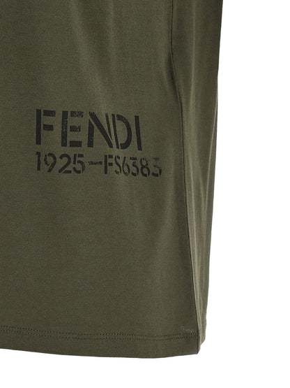 Fendi Bicolor Cotton T-Shirt