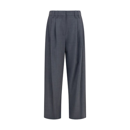 Brunello Cucinelli Gray Wool Oves Aries Dress Pants