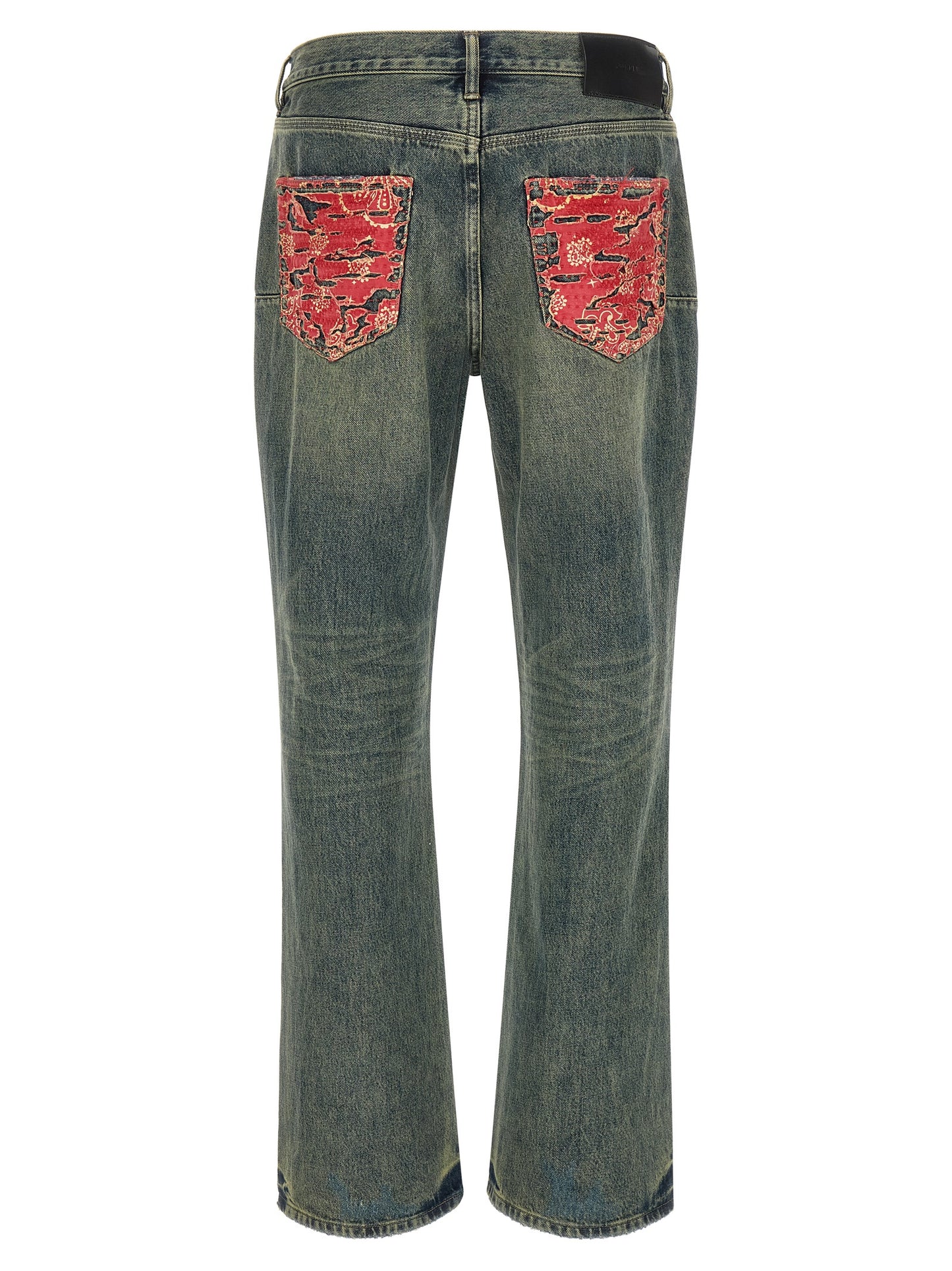 PURPLE Blue Cotton Bootcut Jeans