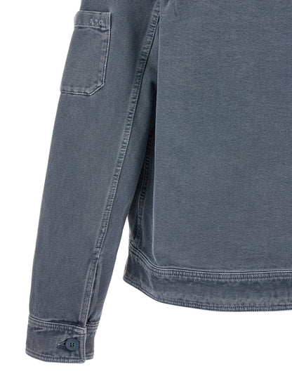 A.P.C. Gray Cotton Denim Jacket