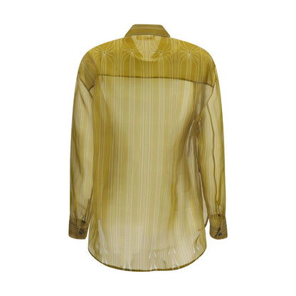Khaite Beige Silk Pattern Shirt