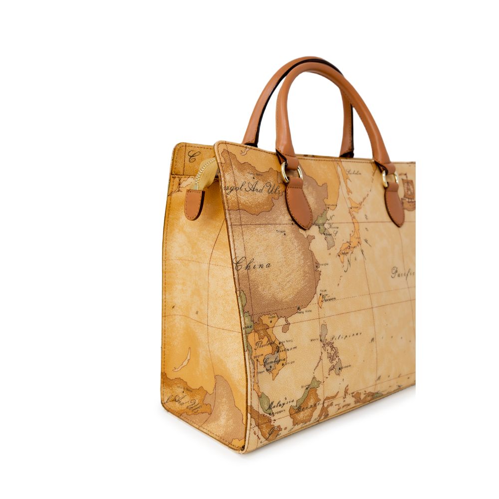 Alviero Martini Prima Classe Beige Cotton Handbag