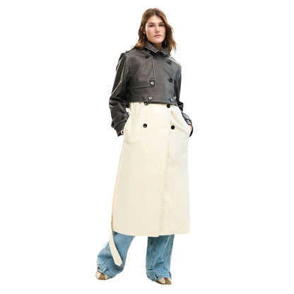 Desigual Cream Polyethylene Coat