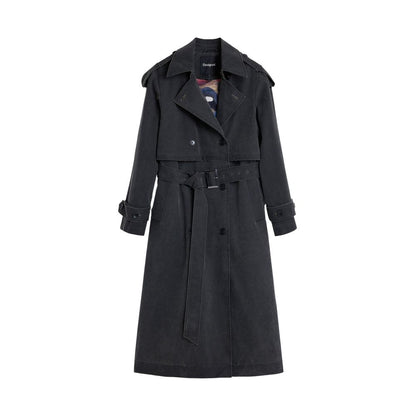 Desigual Gray Polyethylene Coat