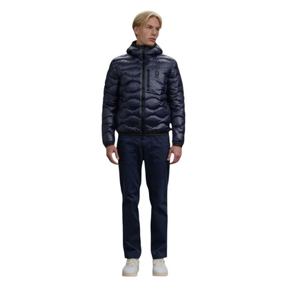 Blauer Blue Polyamide Shell Jacket