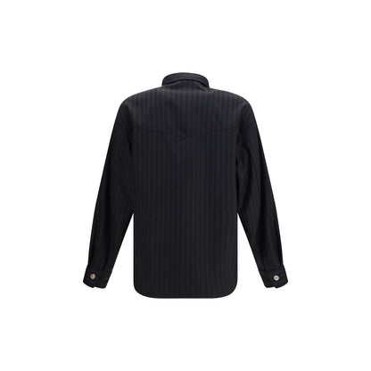 Versace Black Wool Oves Aries Shirt