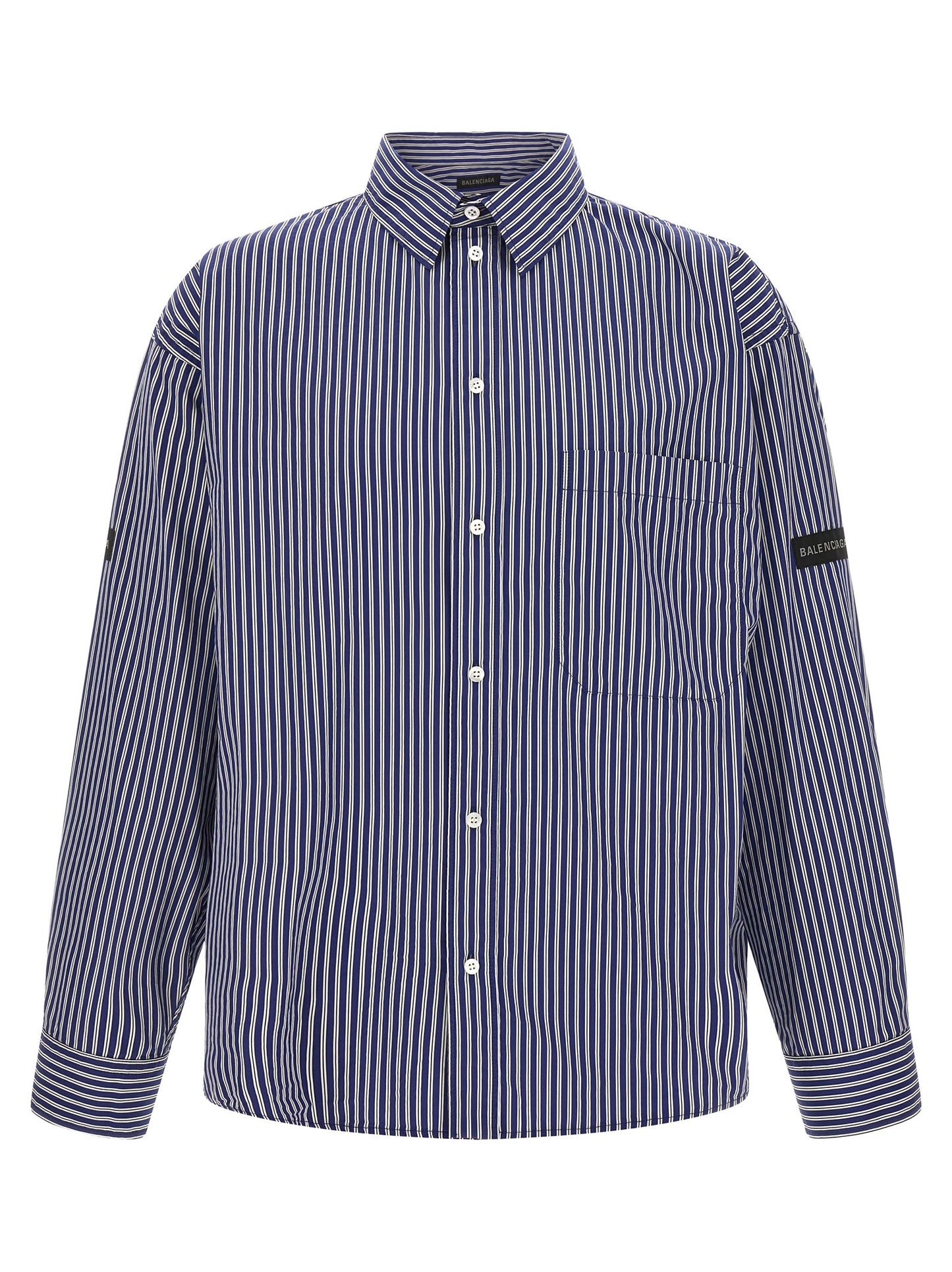 Balenciaga Blue Cotton Blouse