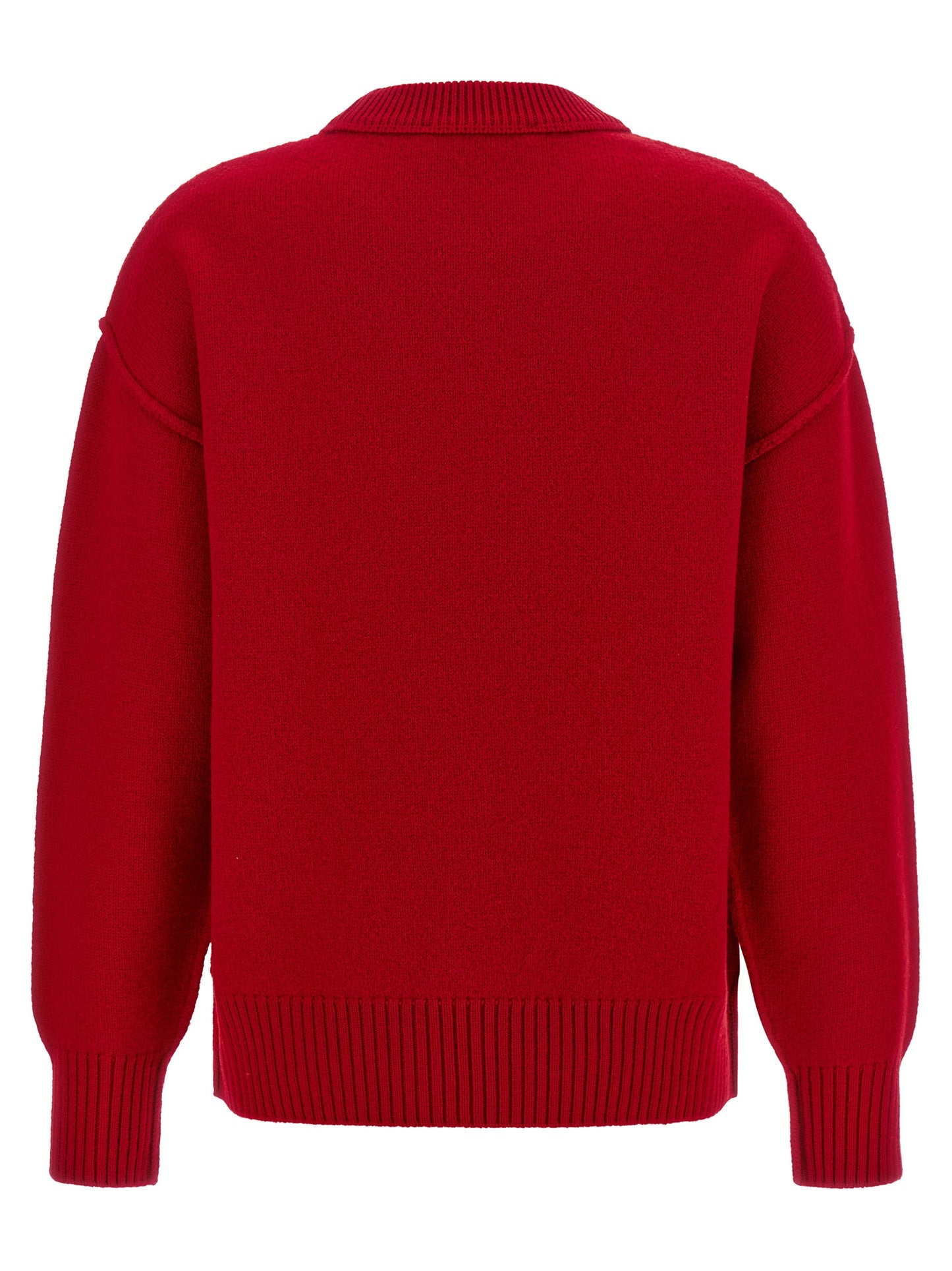 Ami Paris Red Wool Cardigan