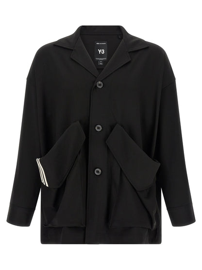 Y-3 Black Wool Blazer