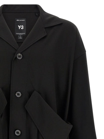Y-3 Black Wool Blazer
