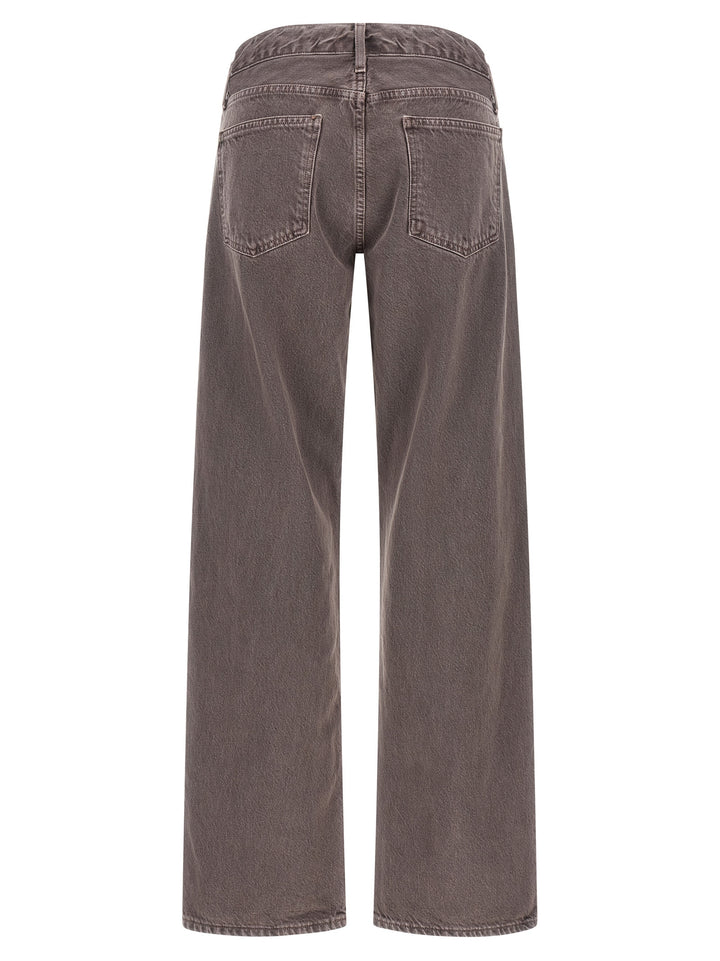 Agolde Purple Cotton Relaxed Fit Jeans