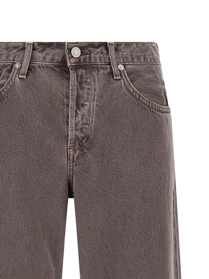 Agolde Purple Cotton Relaxed Fit Jeans