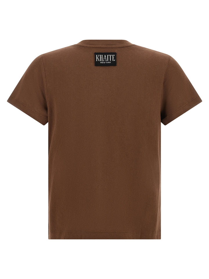 Khaite Brown Cotton T-Shirt
