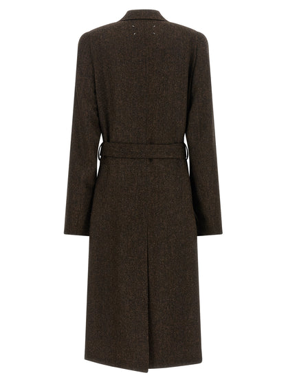 Maison Margiela Brown Wool Coat