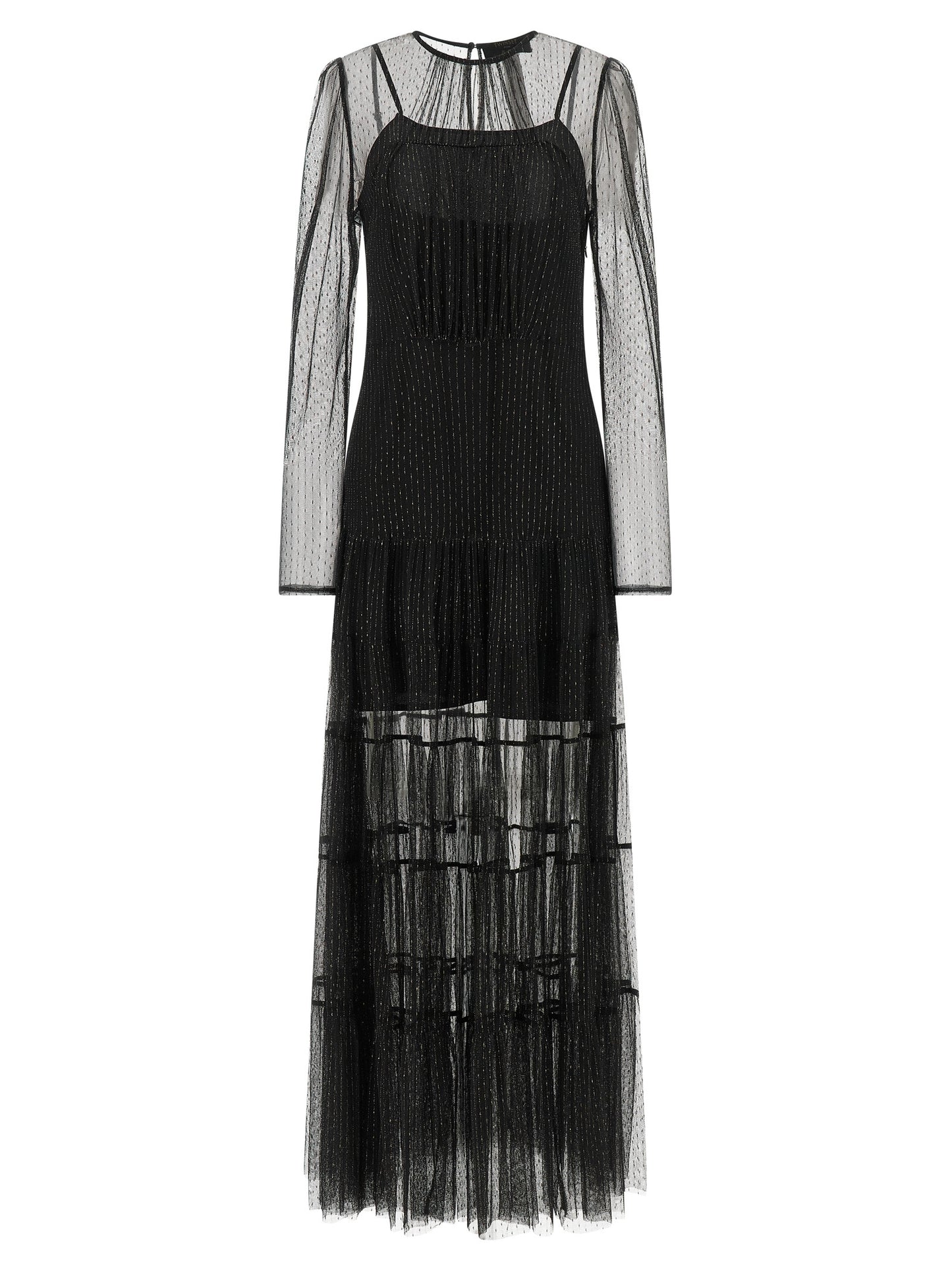 Twinset Black Polyamide Long Dress