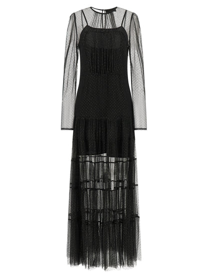 Twinset Black Polyamide Long Dress