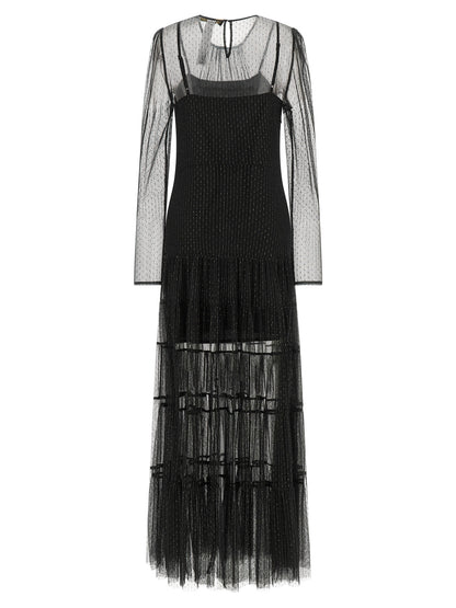 Twinset Black Polyamide Long Dress